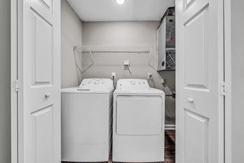 A washer and dryer